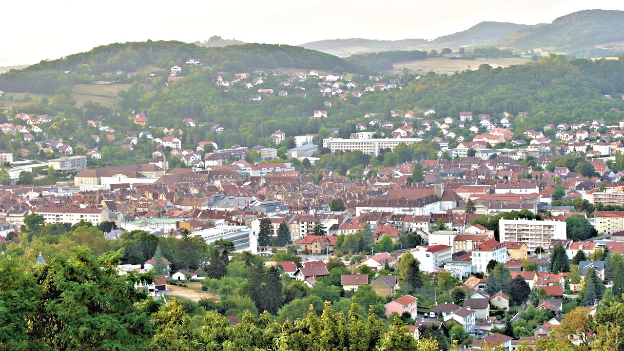 Vue de Lons-le-Saunier depuis Montaigu
